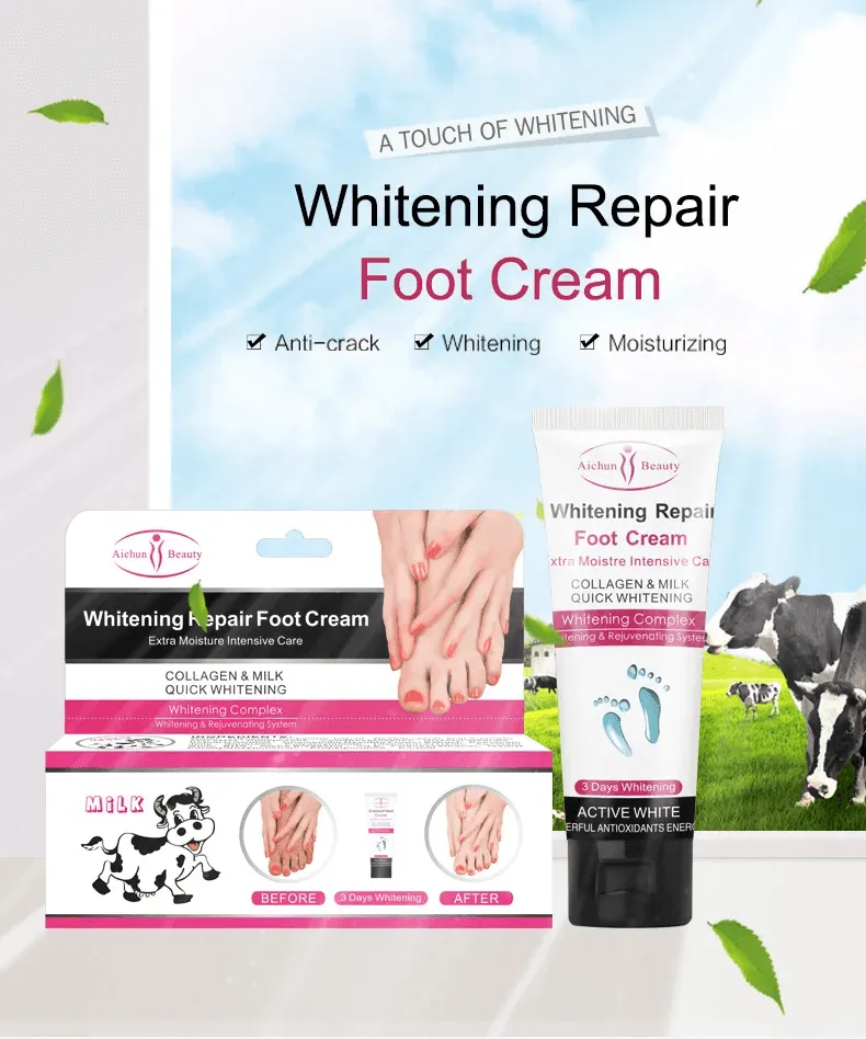 Aichun Beauty Extra Moisture Milk Whitening Repair Foot Cream - 100g