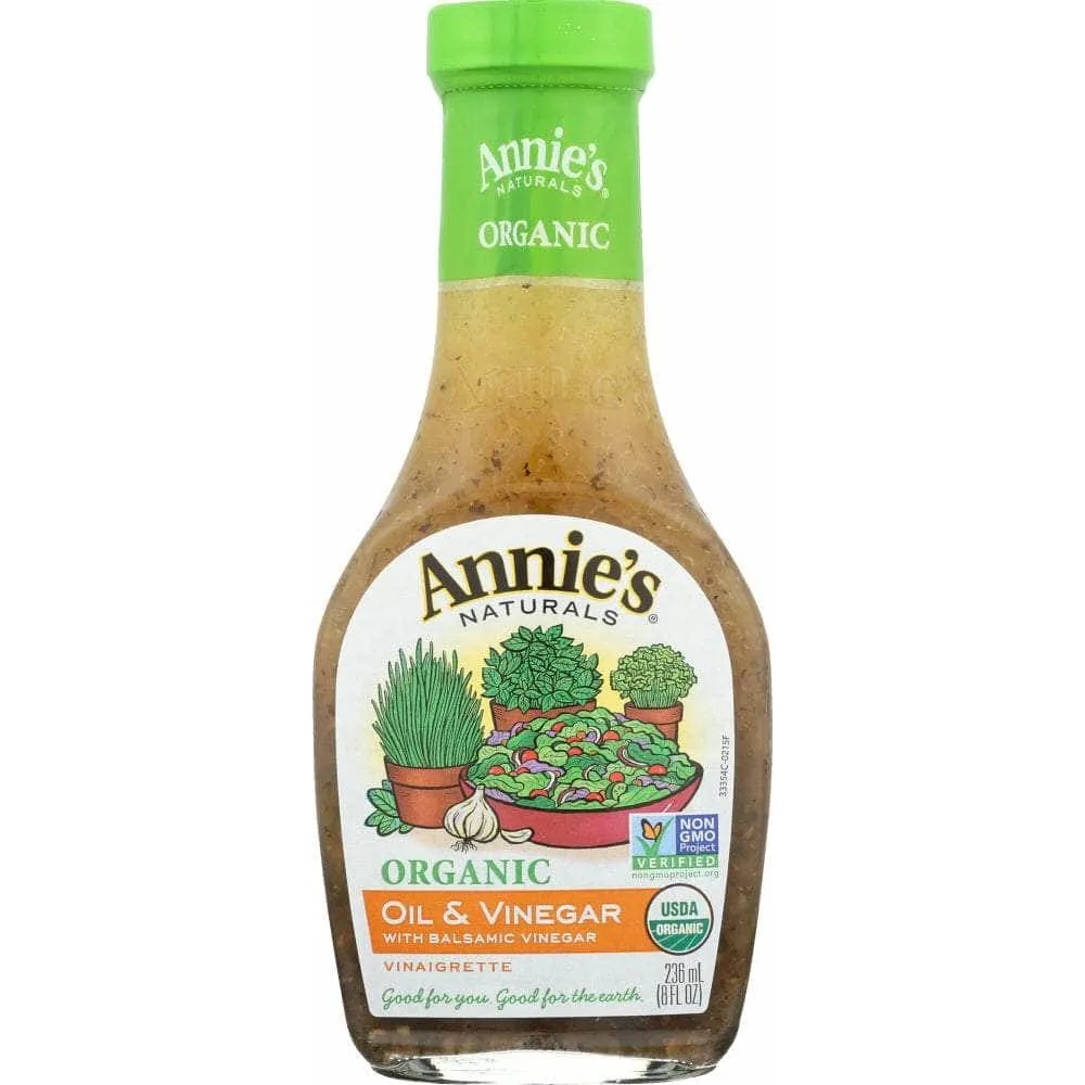 Annies Homegrown Organic Oil and Vinegar Vinaigrette Dressing, 8 oz (Case of 3)