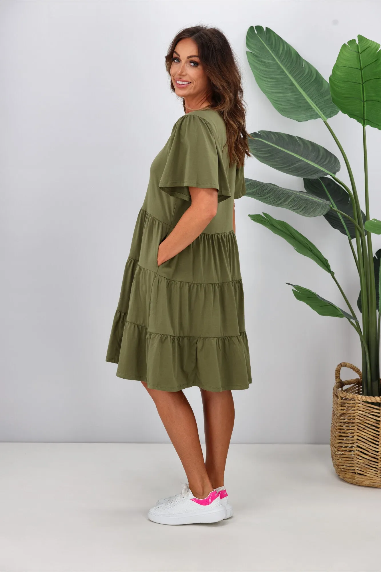 Betty Basics Cressida Dress Khaki