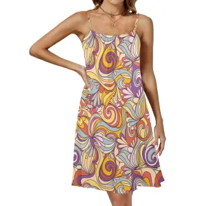 Binka Drawstring Neck Sleeveless Dress