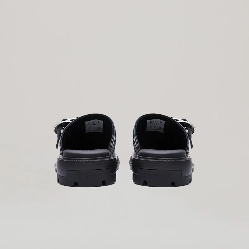 both - RE:RE MULES-BLACK