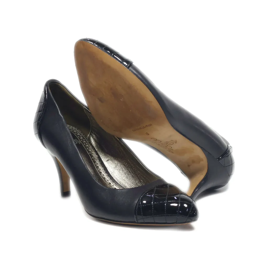 Brooks Kitten Heels Leather Black Colour For Women