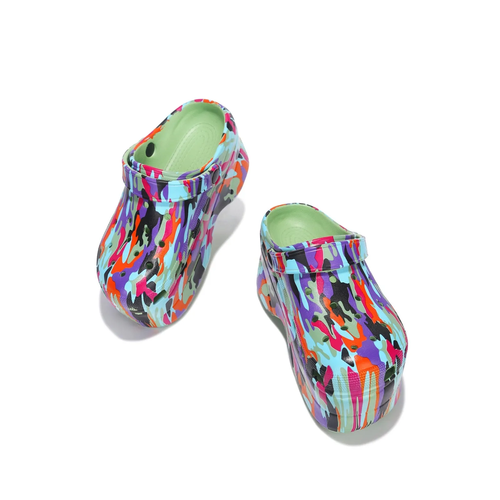 Cape Robbin Gardener Platform Clogs Fashion Comfortable Slippers Camouflage