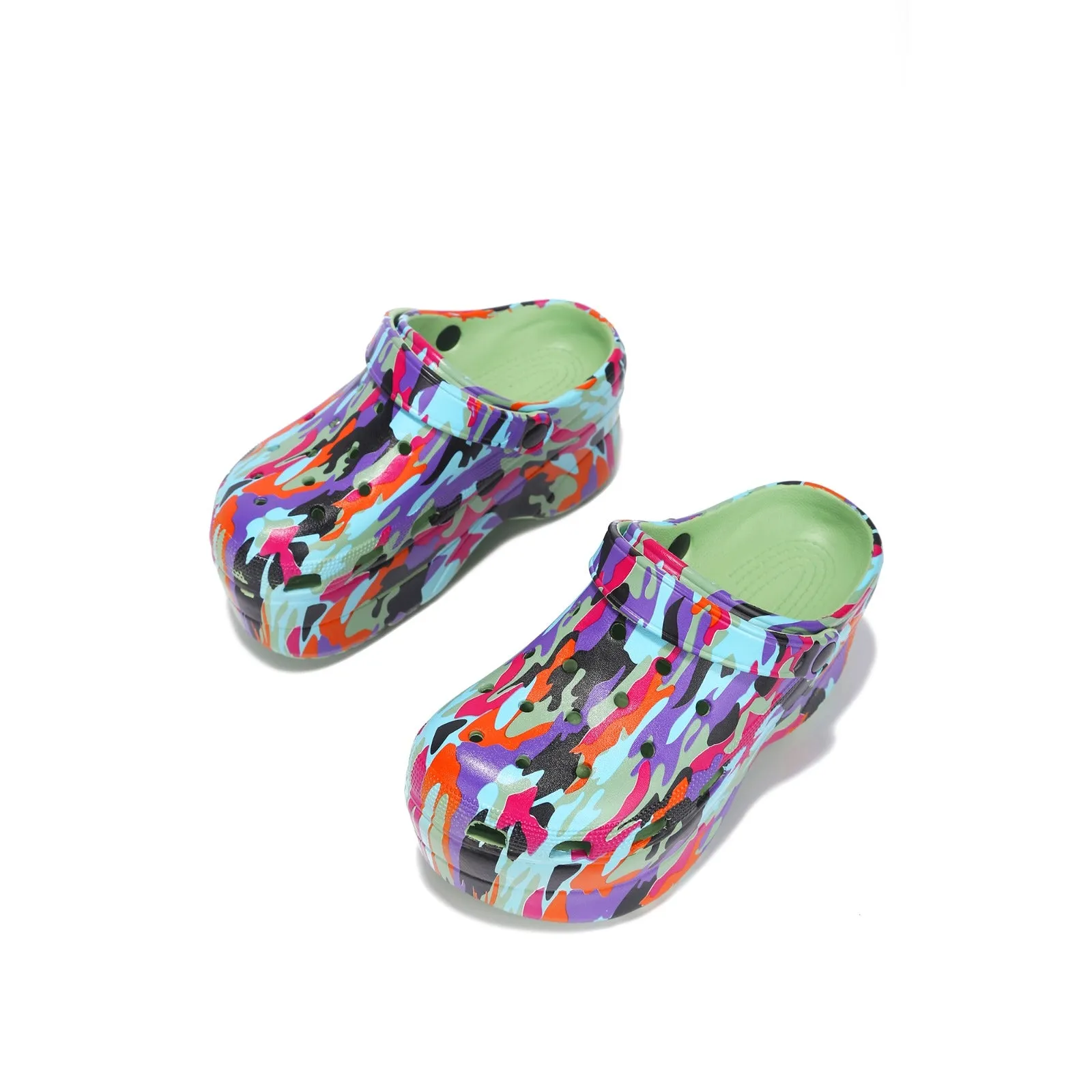 Cape Robbin Gardener Platform Clogs Fashion Comfortable Slippers Camouflage