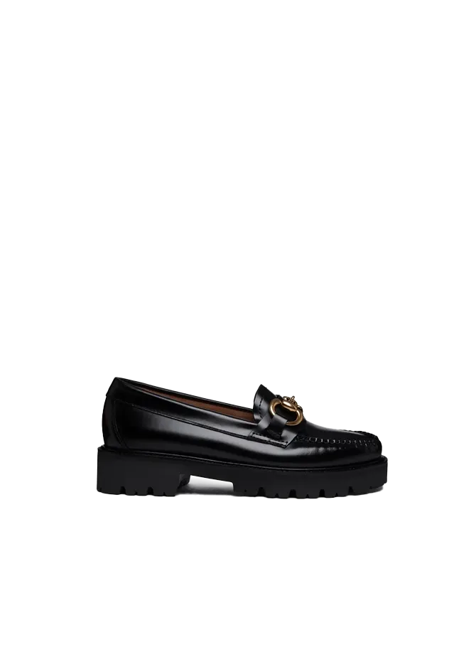 Chunky moc leather loafer