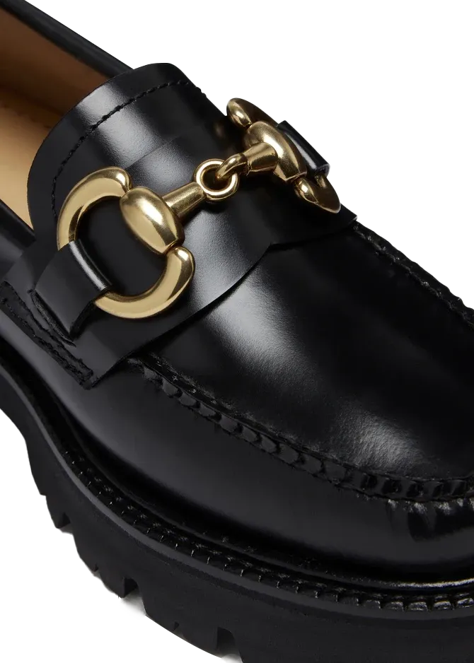 Chunky moc leather loafer