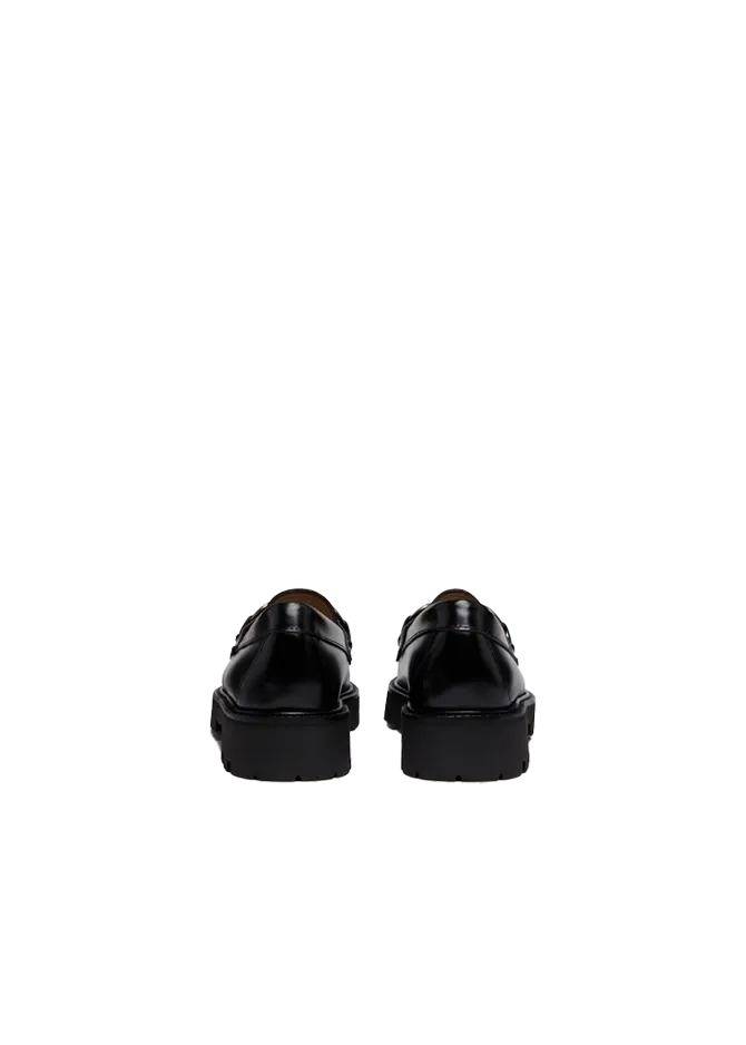Chunky moc leather loafer