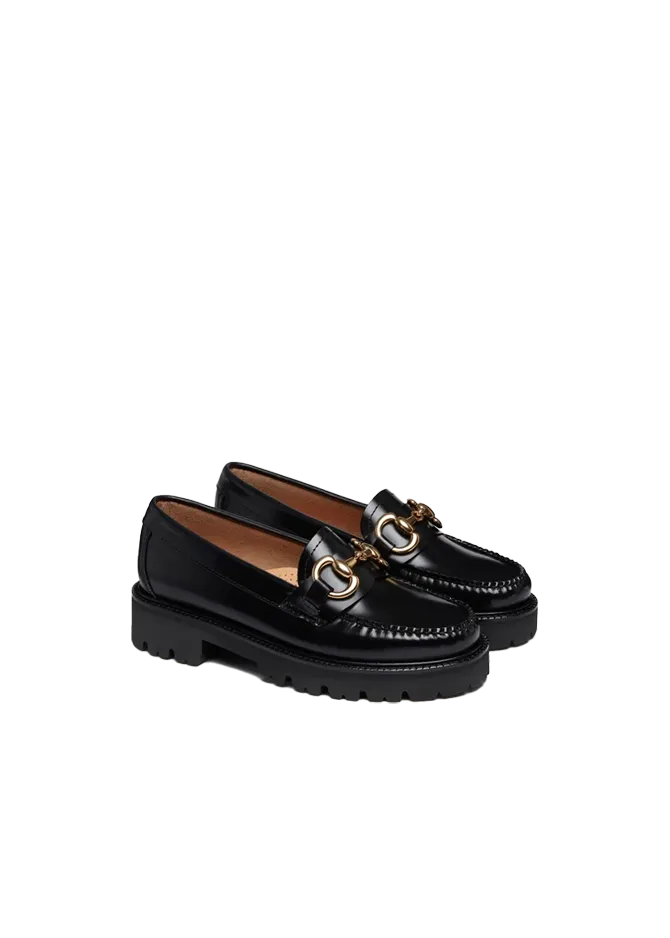 Chunky moc leather loafer
