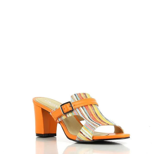 Dalessi Pinta Orange & Gold Slides
