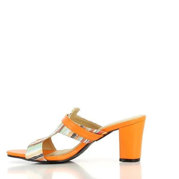 Dalessi Pinta Orange & Gold Slides
