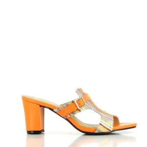 Dalessi Pinta Orange & Gold Slides