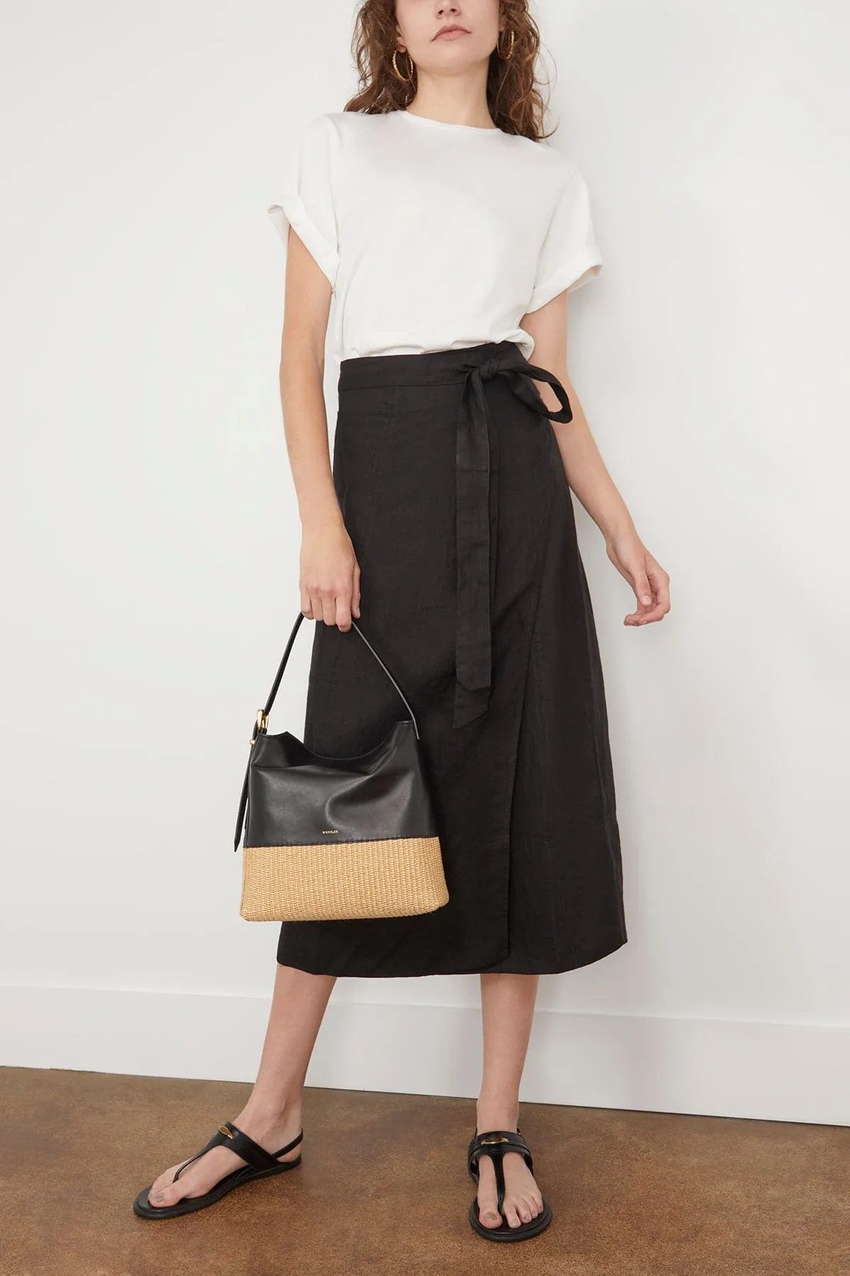 De Vera Wrap Skirt in Black