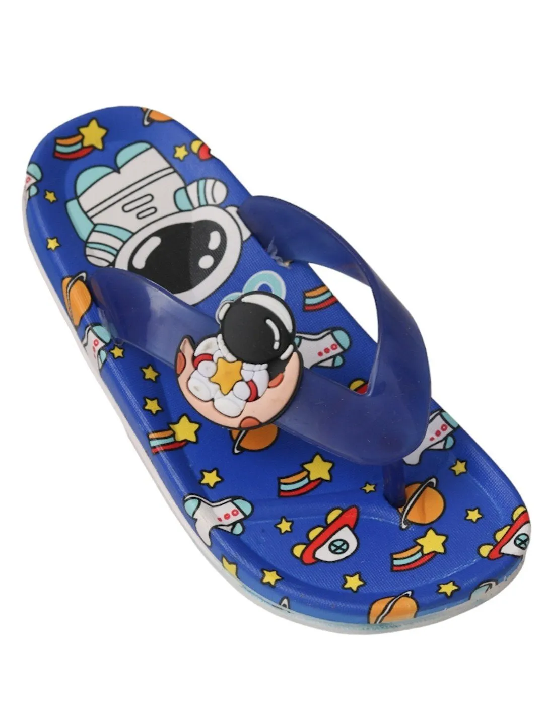 Deep Blue Astronaut Slides With Playful Design For Boys