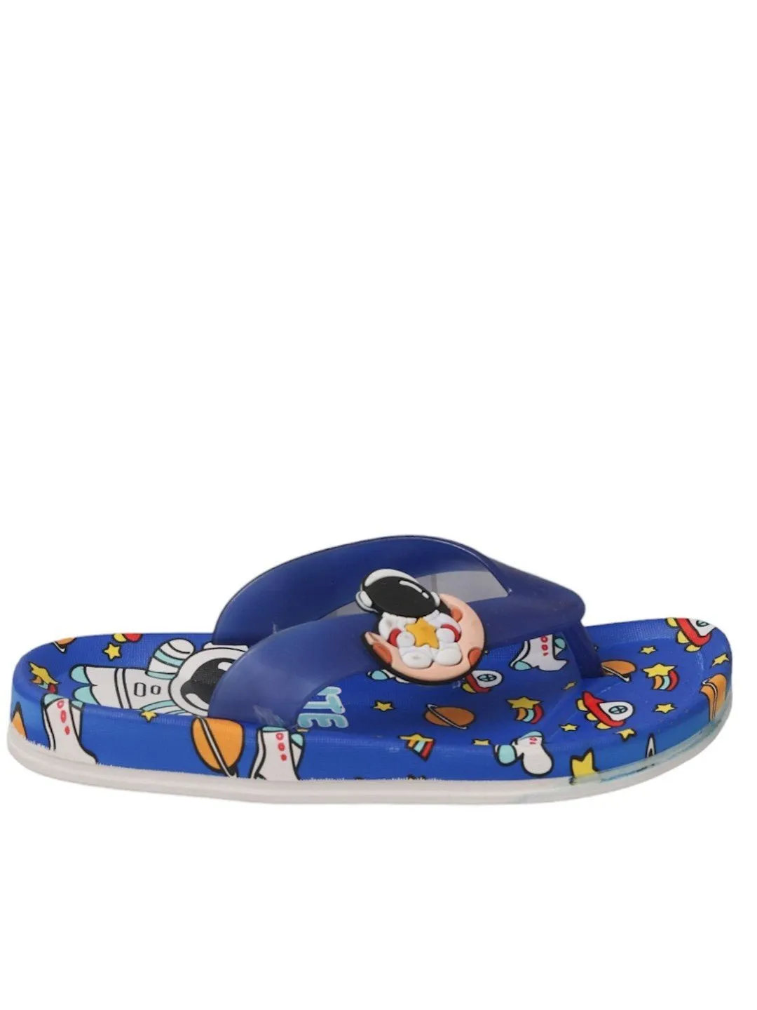 Deep Blue Astronaut Slides With Playful Design For Boys