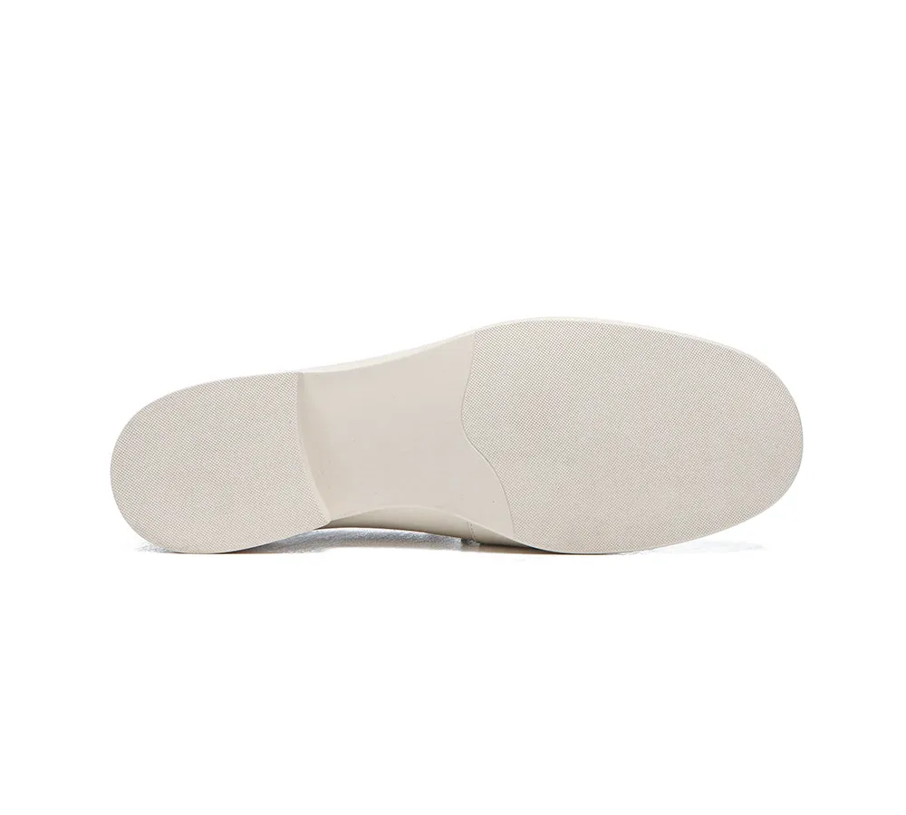 EVERAU® Leather Low Block Heels Loafer Katia