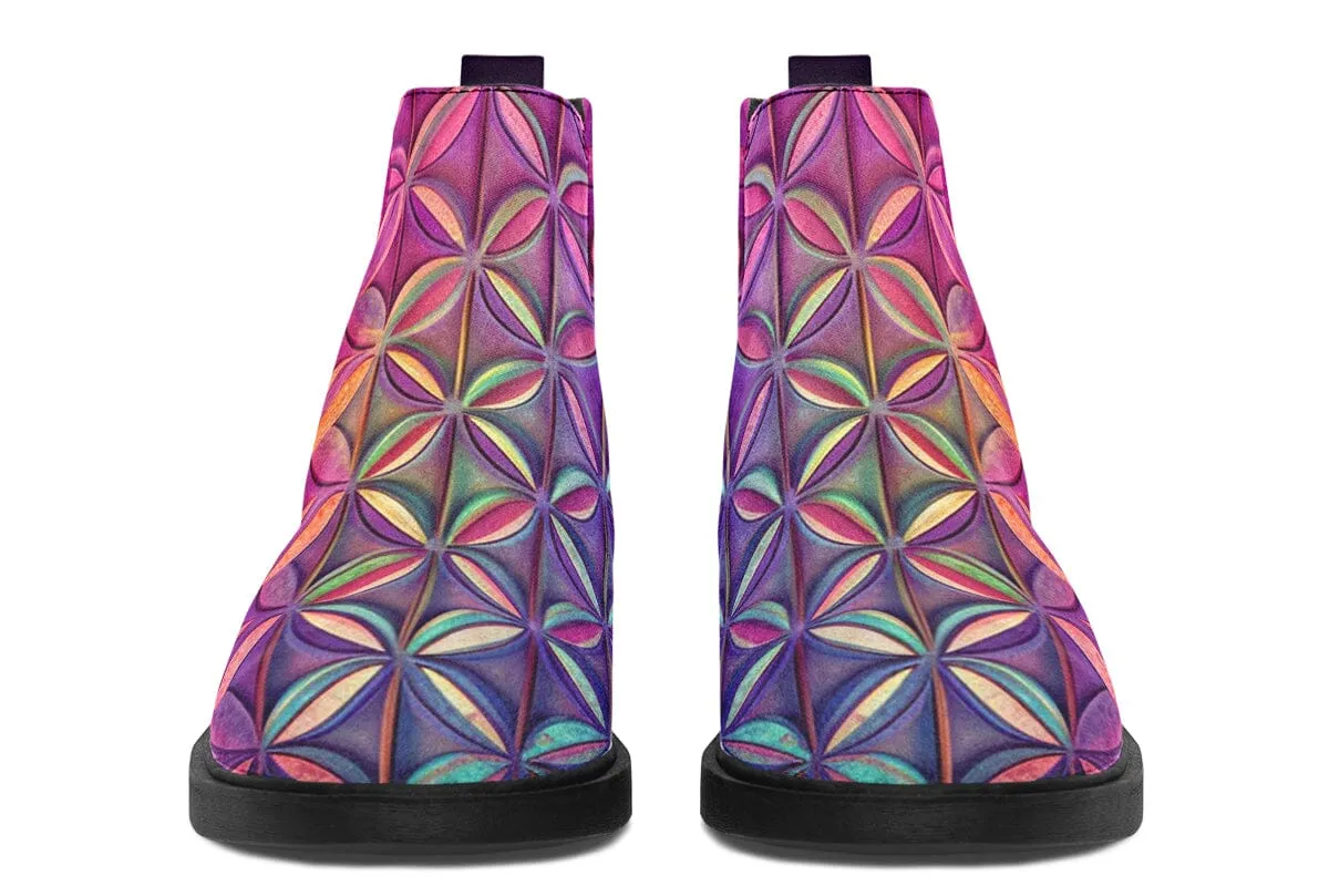 Flower Life Magenta Neat Vibe Boots