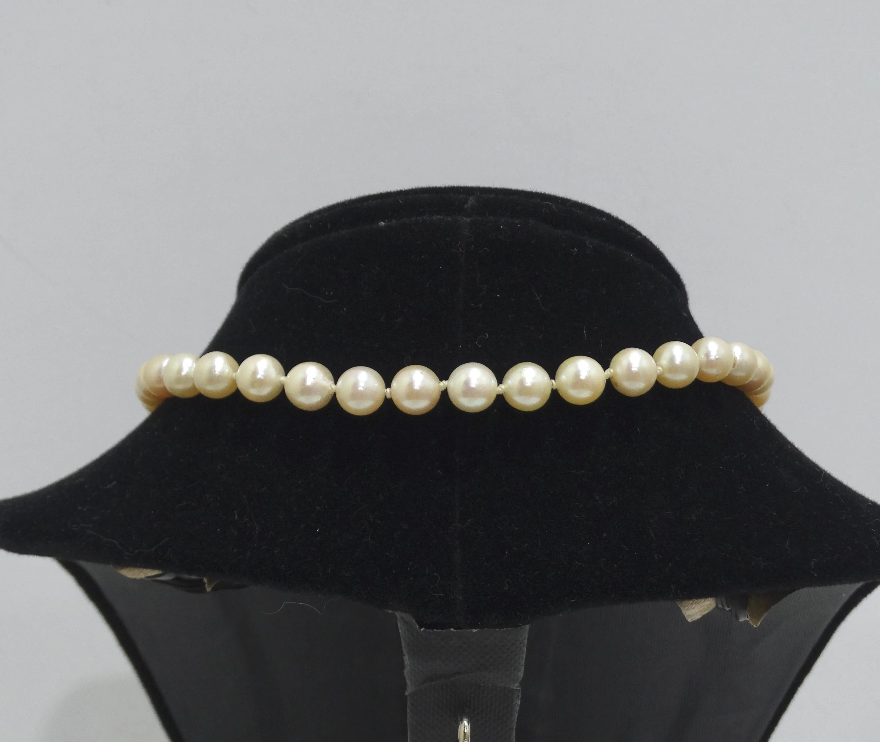 Freshwater Pearl and Diamond Necklace