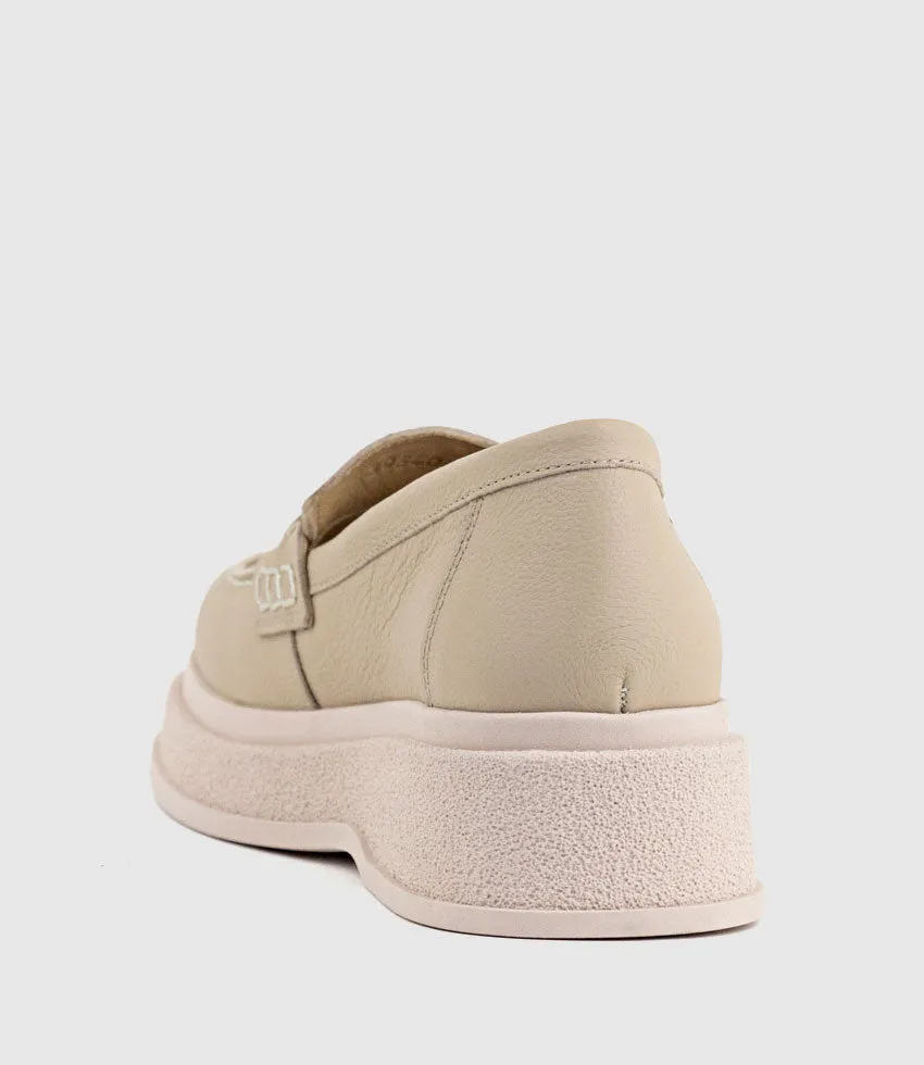 GEORGIA Loafer on Coloured Sole in Tan