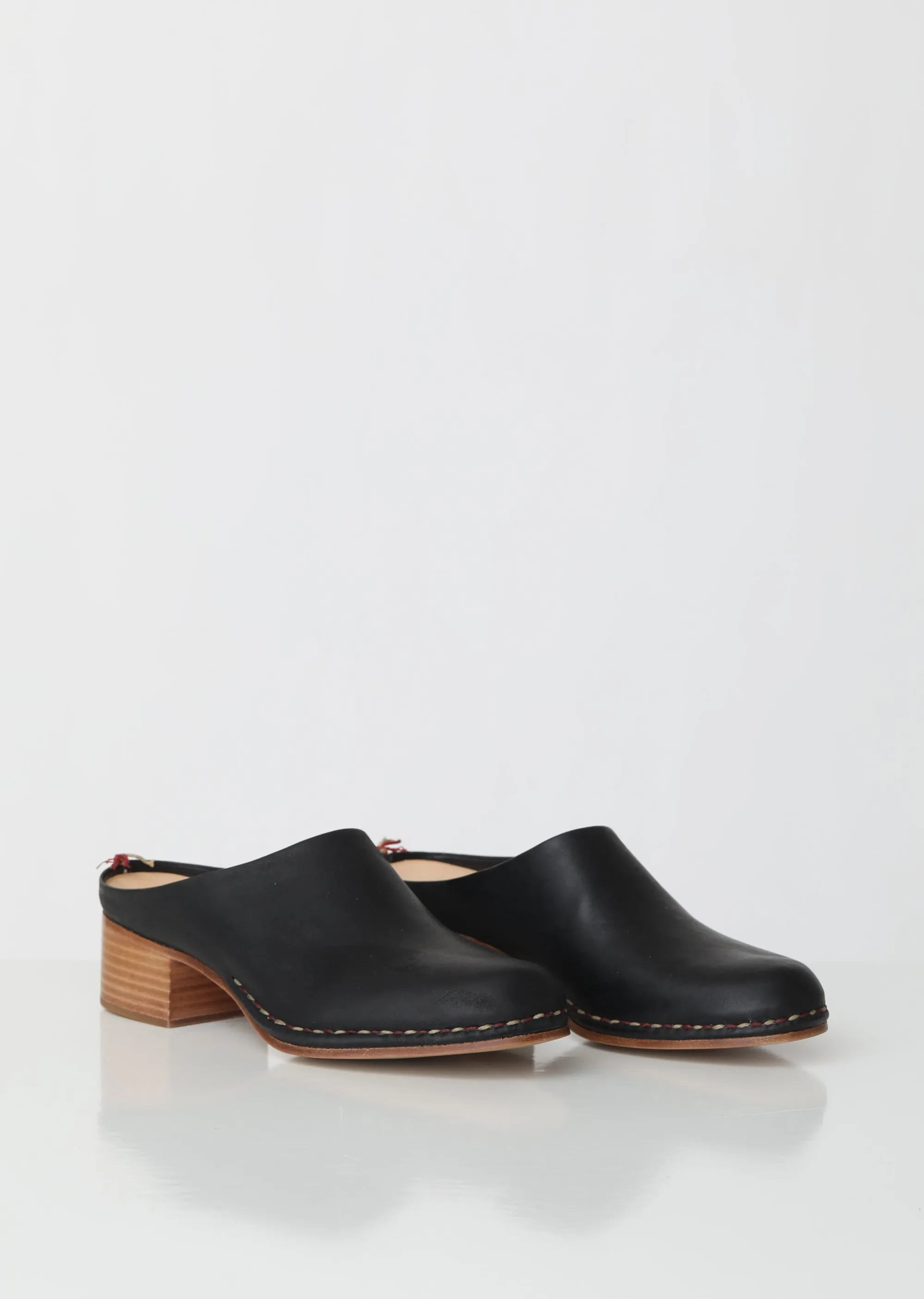 Handmade Mid Heel Leather Mules