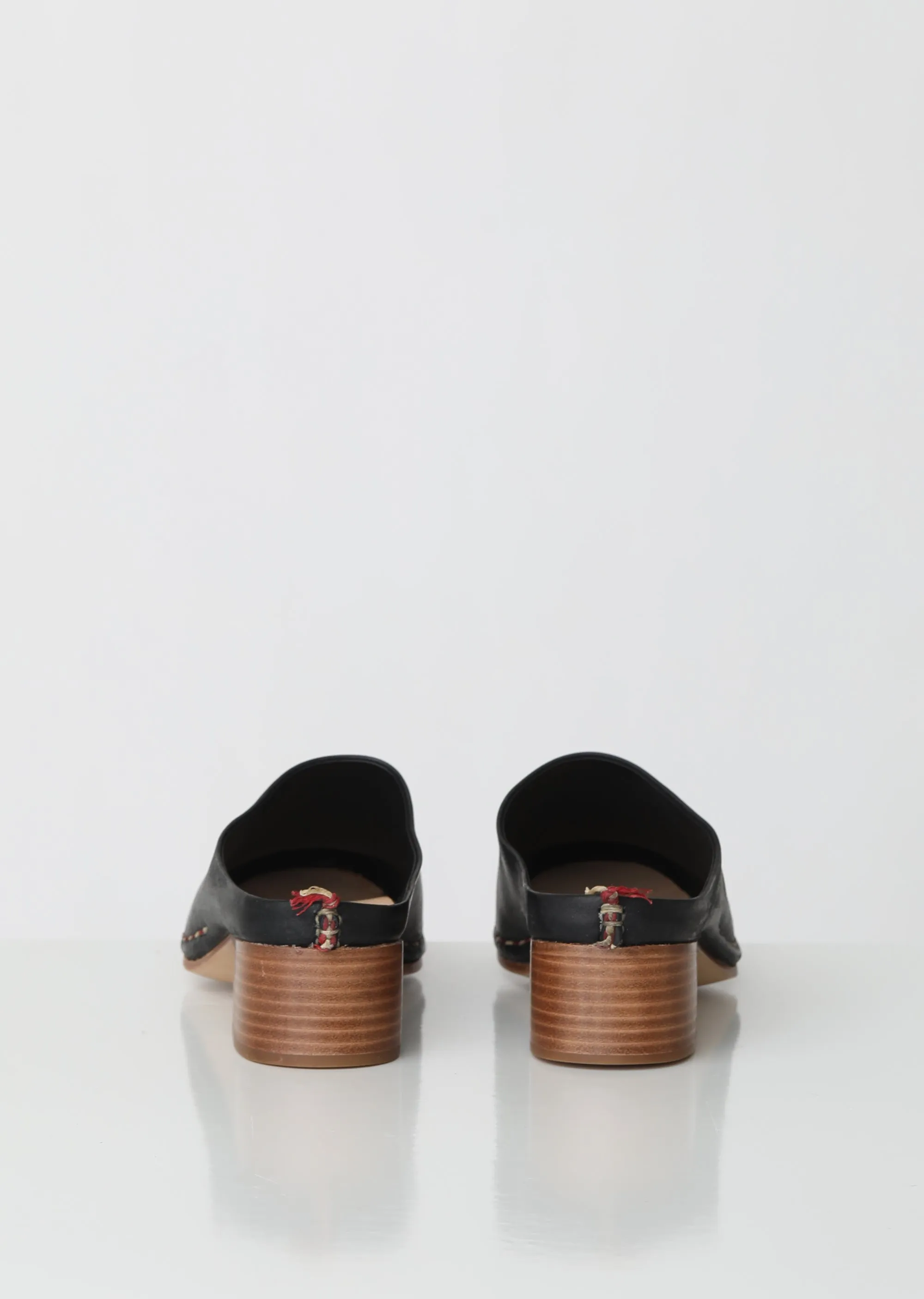 Handmade Mid Heel Leather Mules