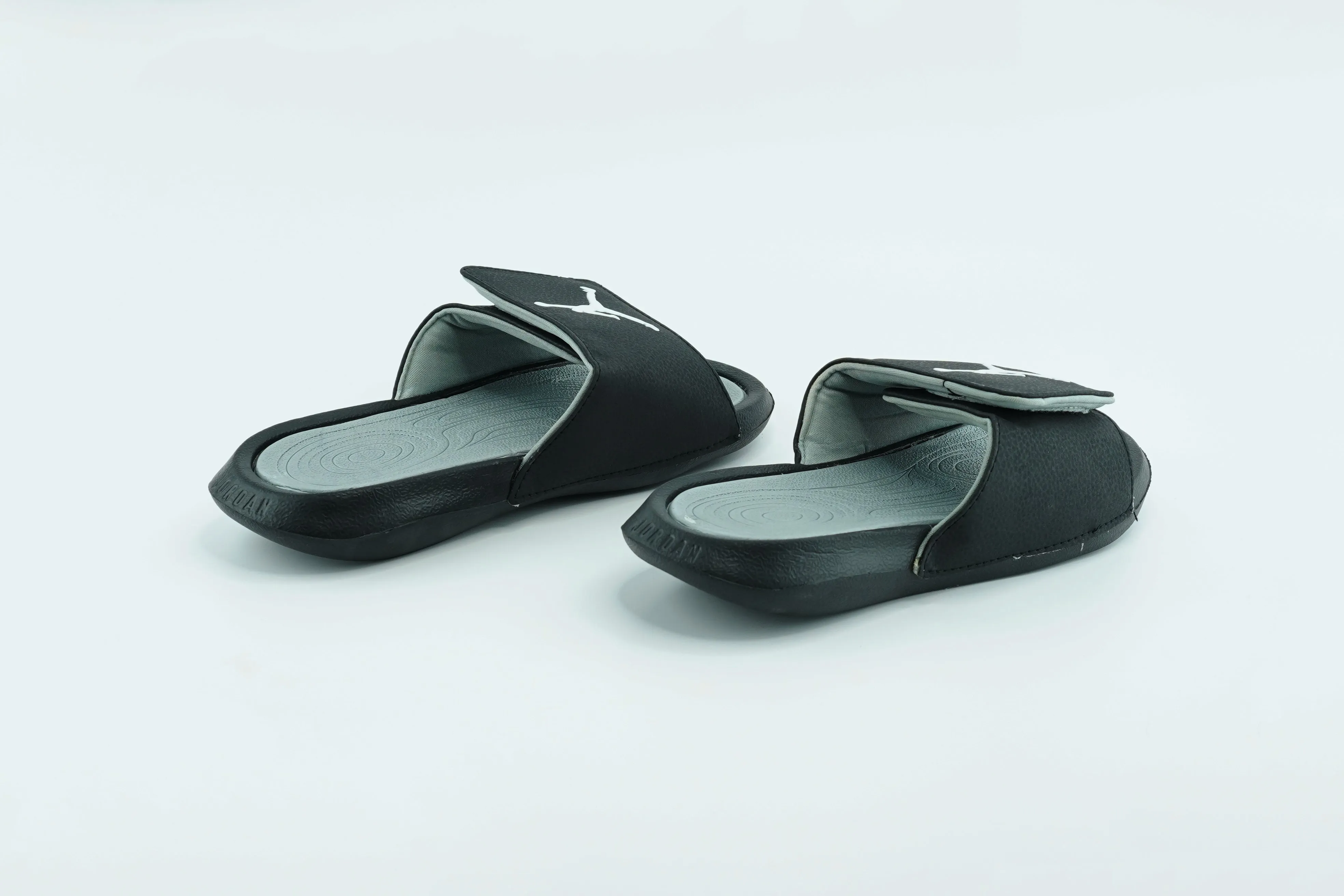 Jordan Slides in Black And Grey