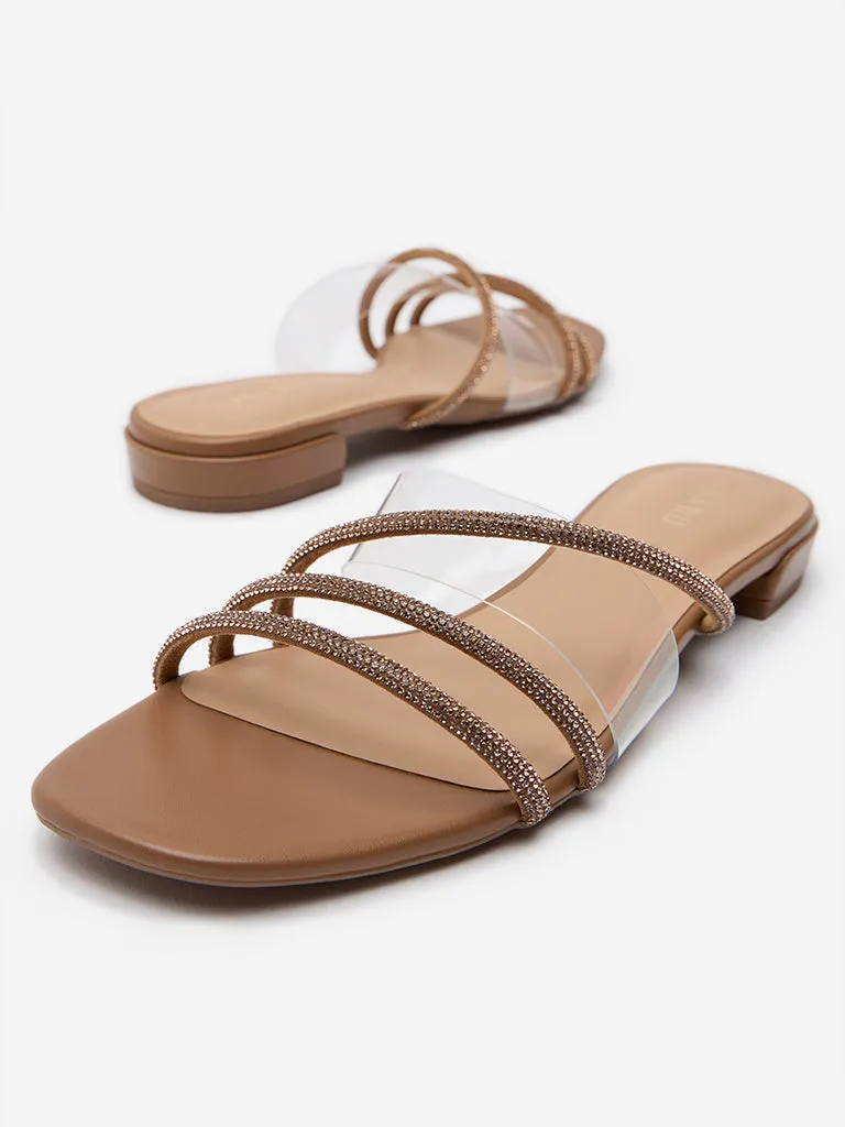 LUNA BLU Tan Diamante-Detailed Slides
