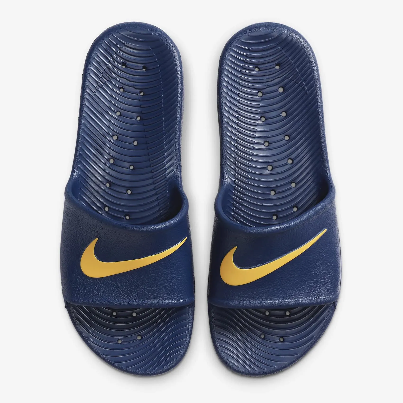Men's Nike Kawa Shower Slides (Blue Void/Laser Orange)(832528-407)