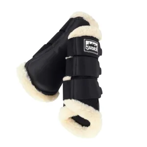 Mesh Tendon Faux Fur Boot