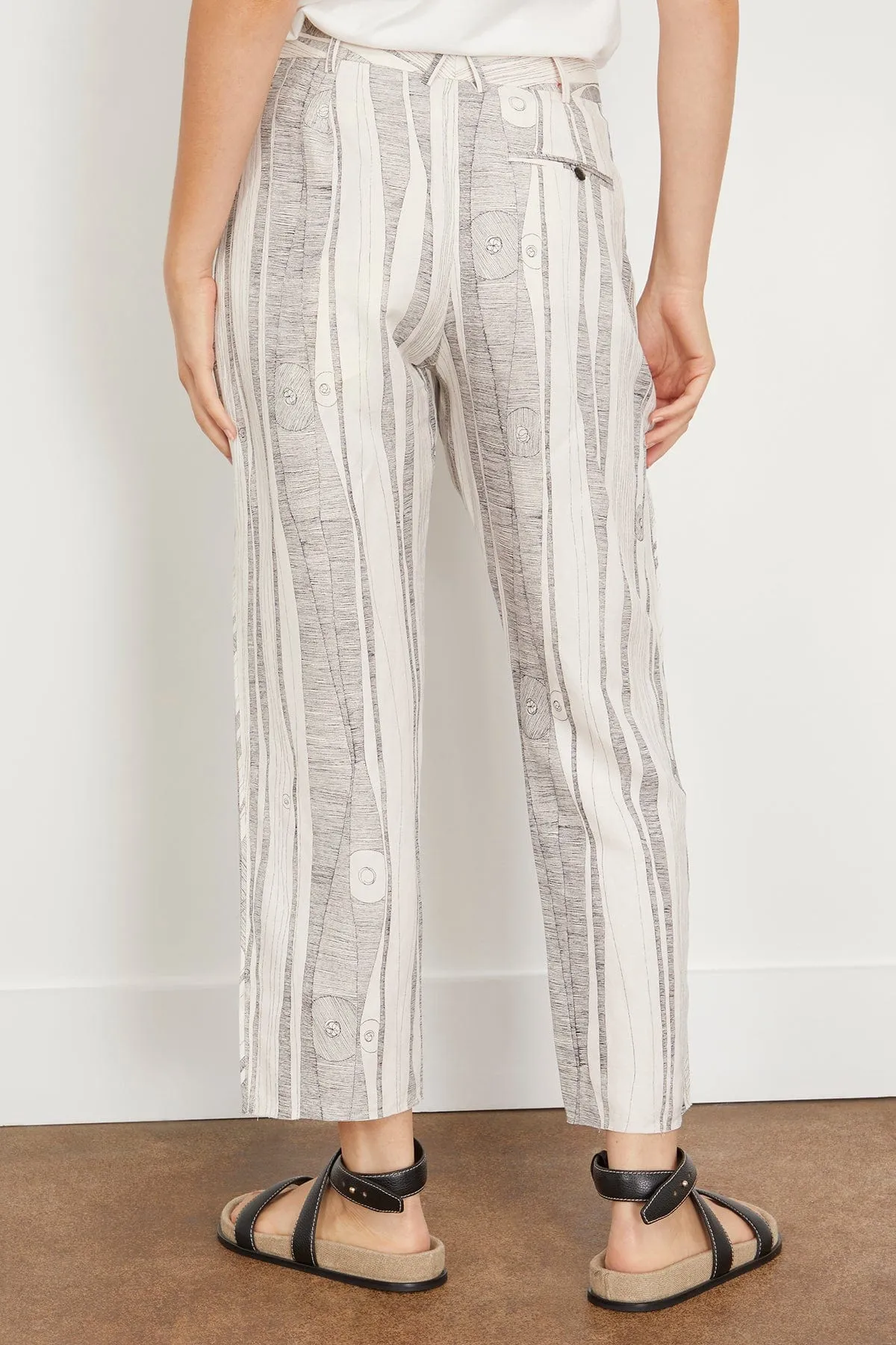 Narobi Pant in Dirty White Black Print