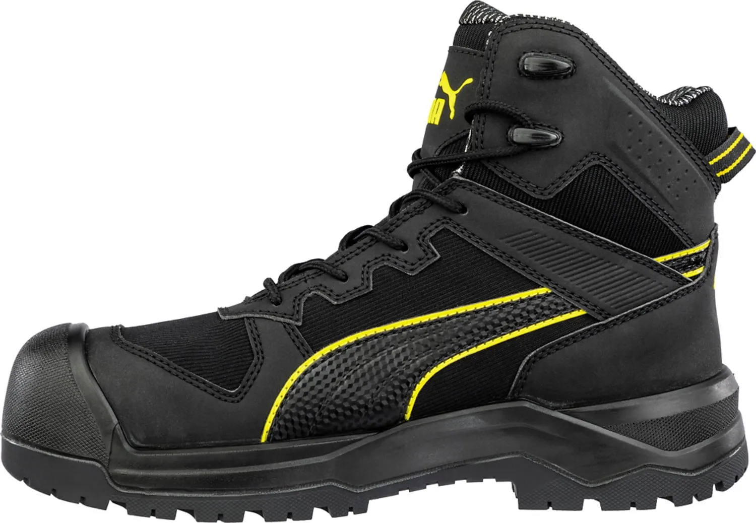 Puma Safety Mens Rock HD 6in Black Nylon EH WP SR Work Boots