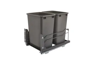 Rev-A-Shelf Double 35 Quart Pull-out Waste Container Soft-Close 53WC-1835SCDM-213