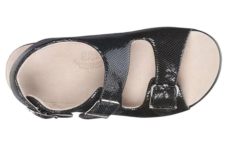 SAS Women's Relaxed Casual Sandals Black Snake