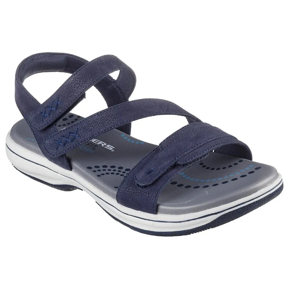 SKECHERS Women's Bayshore – Basic Necessity Sandal (Navy)