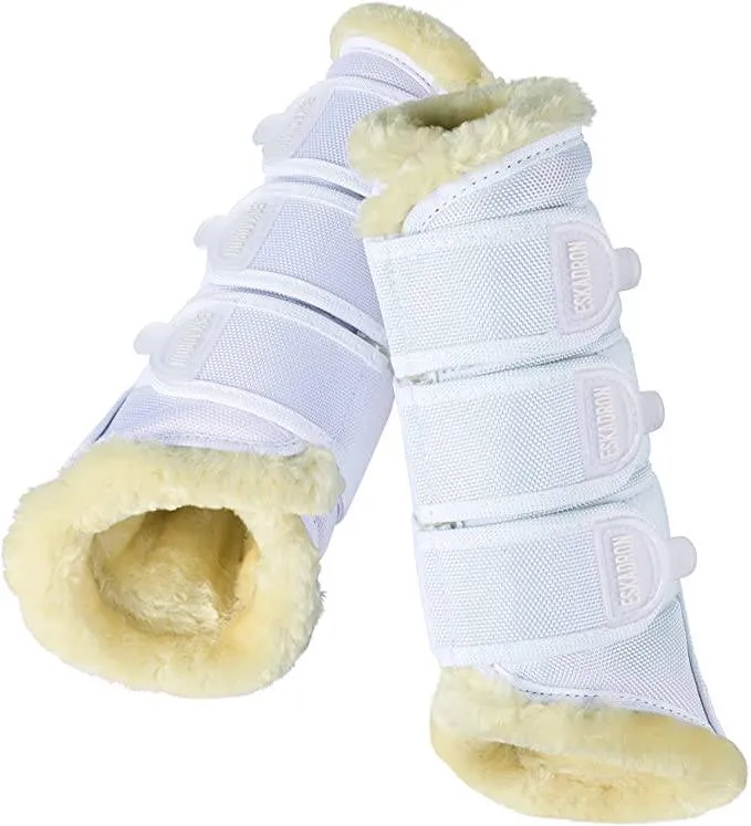 Soft Mesh Faux Fur Tendon Boots