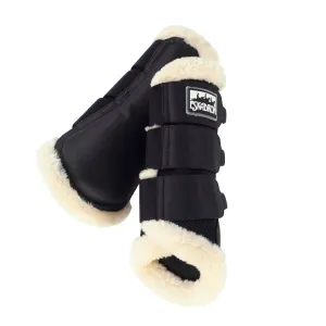 Soft Mesh Faux Fur Tendon Boots