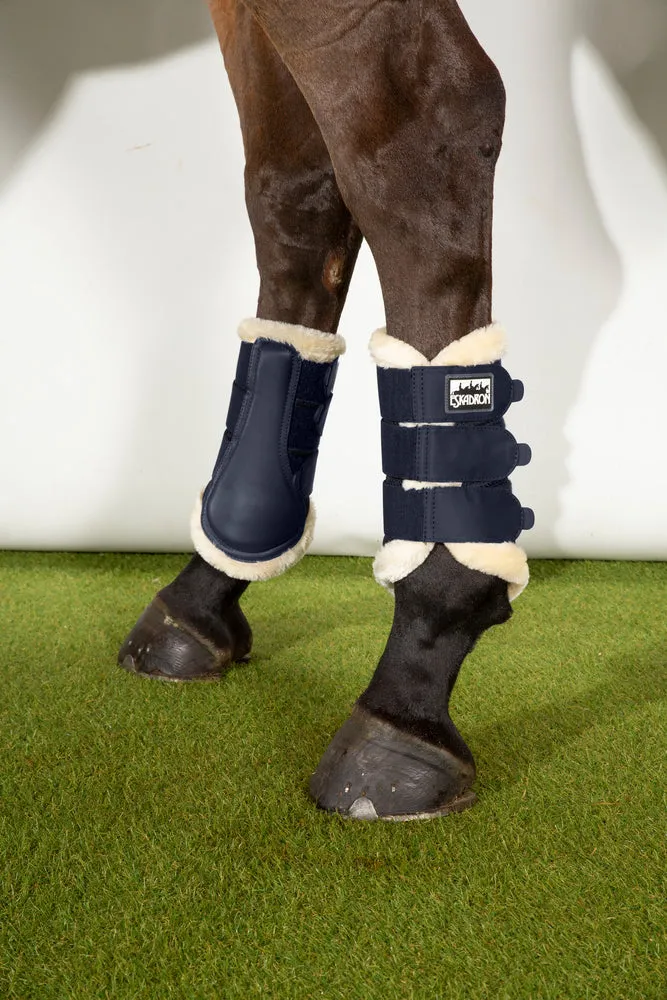 Soft Mesh Faux Fur Tendon Boots