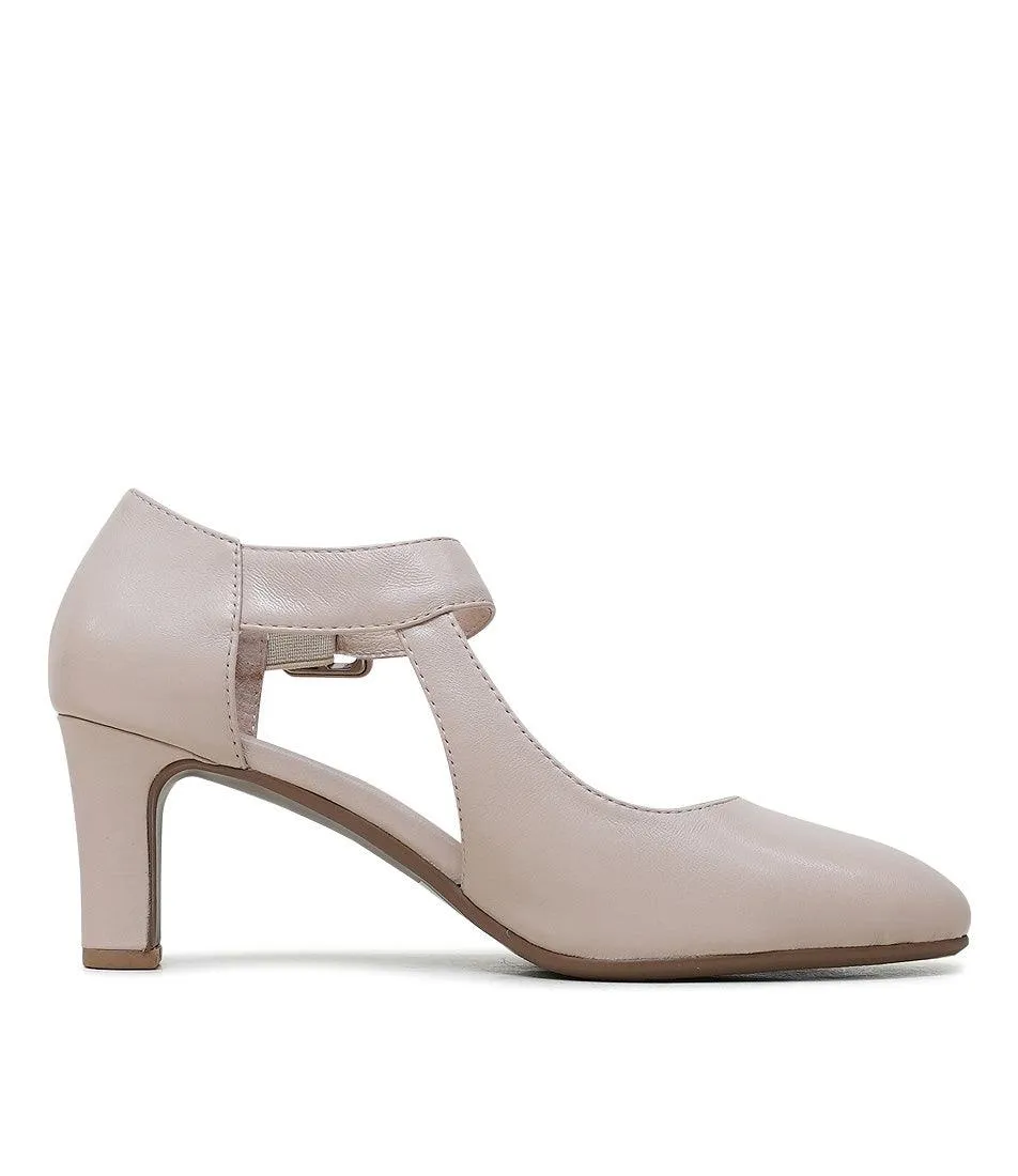 Trinities Nude Leather Heels