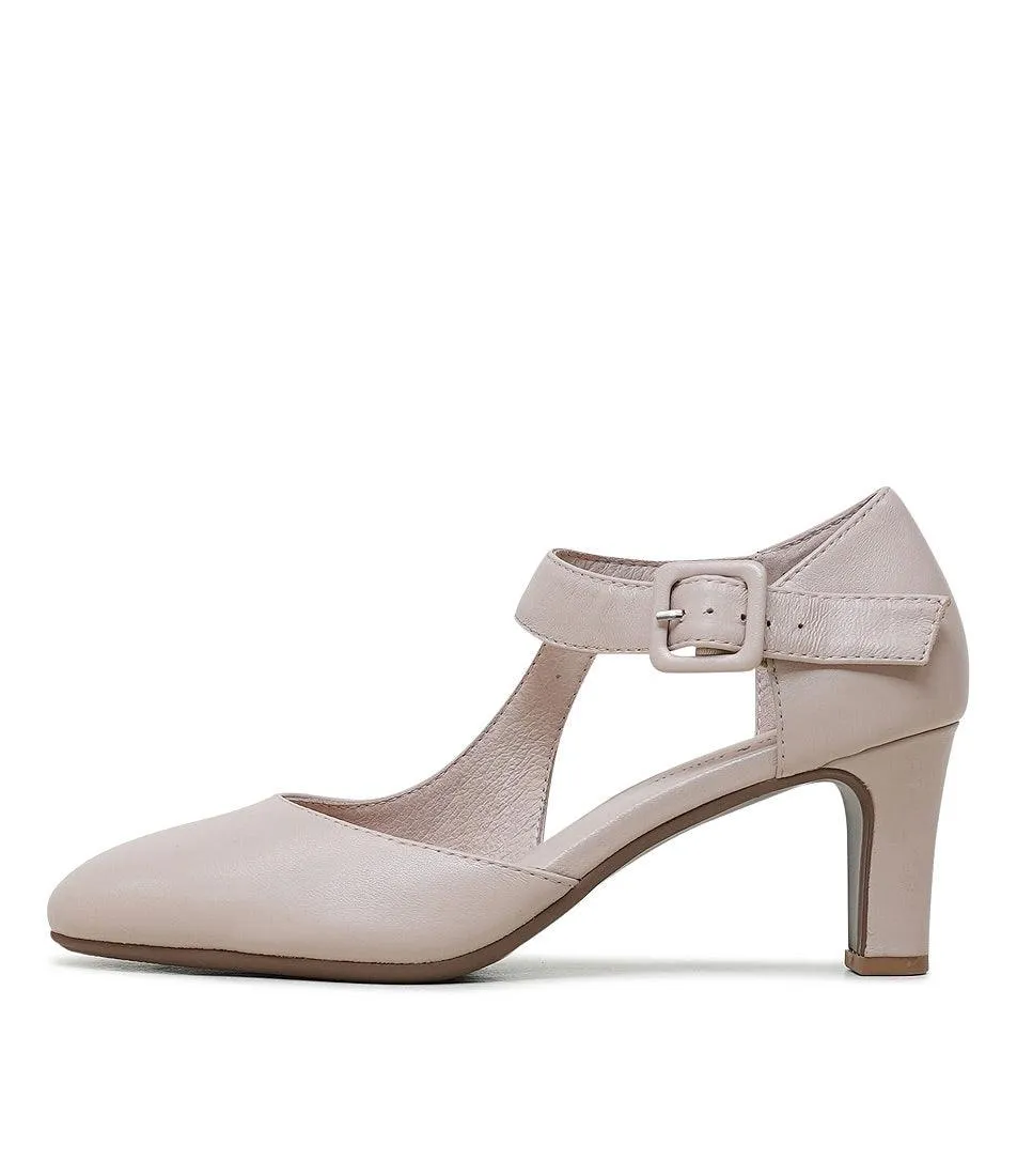 Trinities Nude Leather Heels