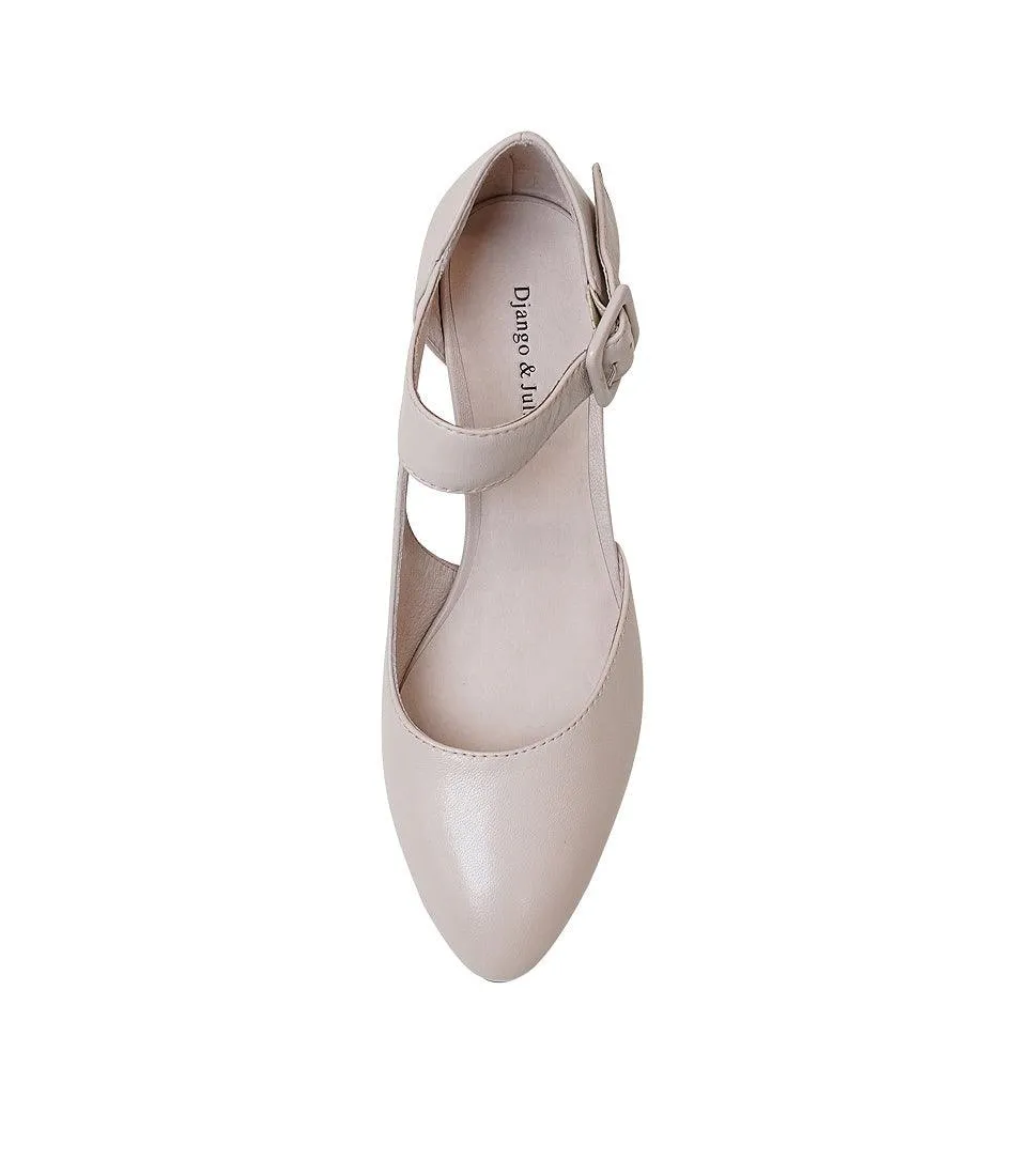Trinities Nude Leather Heels