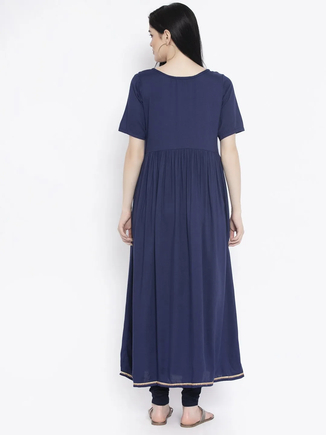 Viscose Sequin Embroidered Maxi Kurta