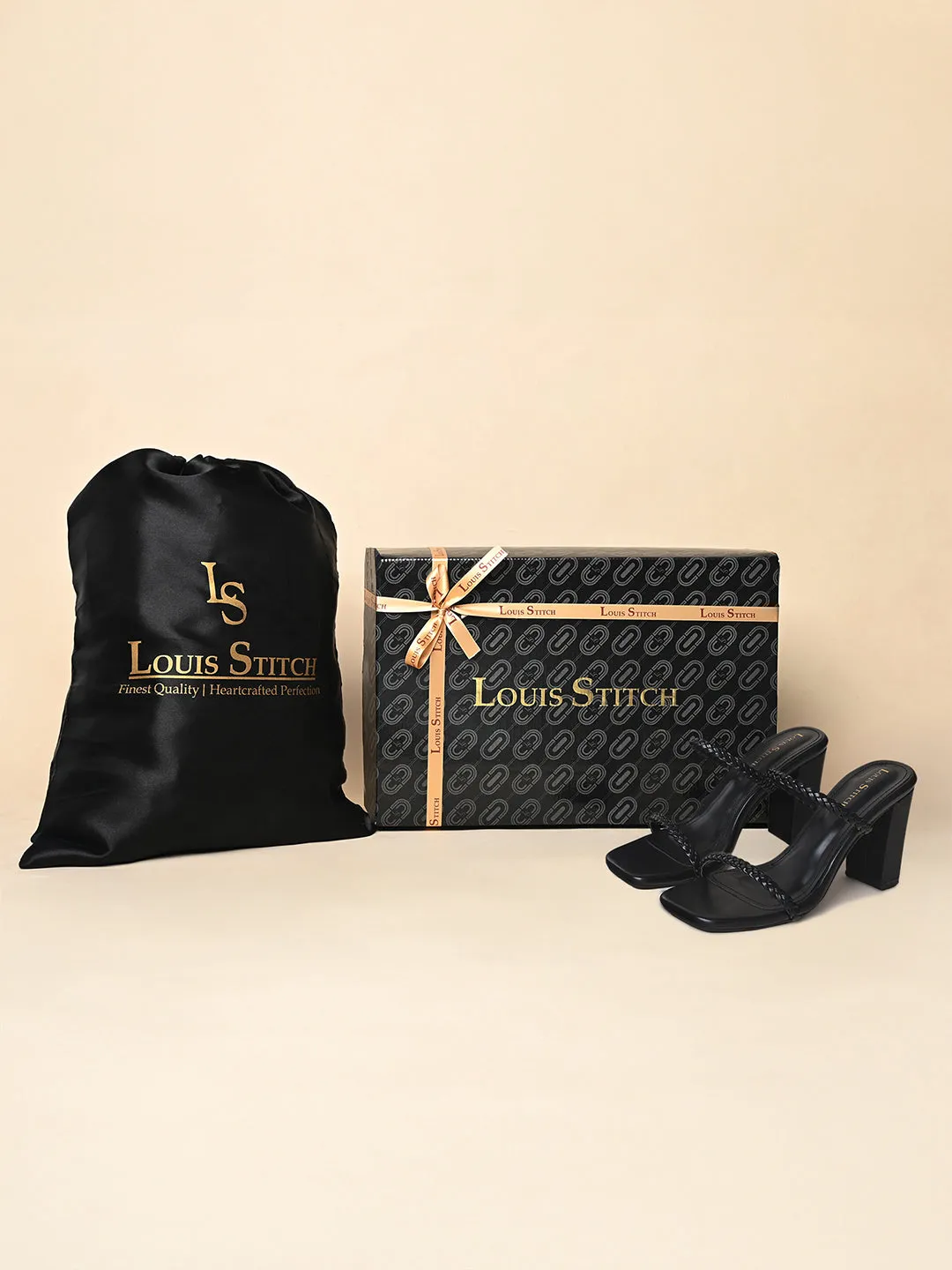 Women's Black Open Toe Block Heel Lightweight Sandals