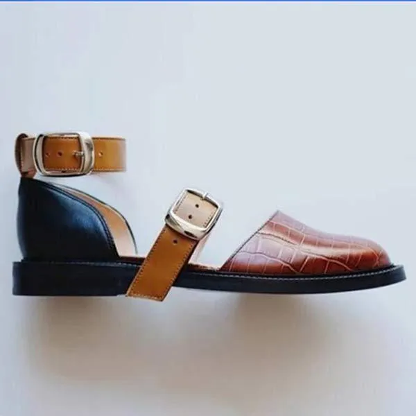 Women'S Flat Colorblock Sandals 80649441C