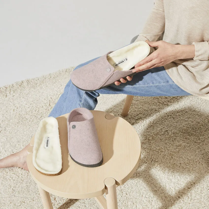 Zermatt Shearling Mule Slipper in Soft Pink
